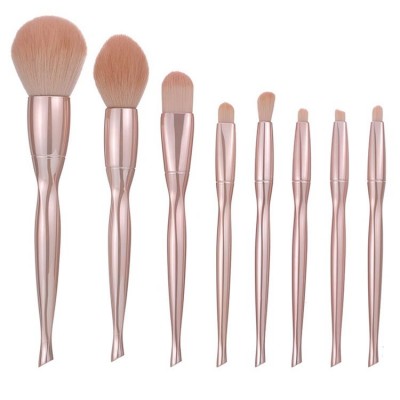 Make Up Brushes 8 Pcs Brush Set Kit Professional Luxury Wooden Handle Bamboo Makeup 8Pcs Rotating Tower