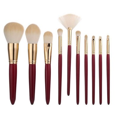 Flat Concealer Makeup Brush Fan Brushes For Facial Logo Mascara Mask With Facepaint Face Set Bamboo And Bowl Bpa Free