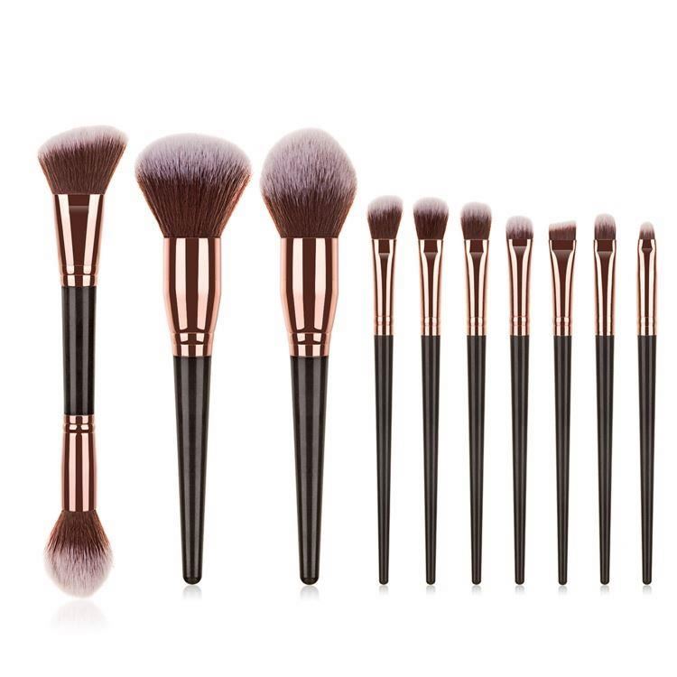 Makeup Brush Made Head Gift Desk Body Blue Best Belt 1Set Luxury Face Lash Kabuki Flat It Brushes Cosmetic Iron Hand Green Eye